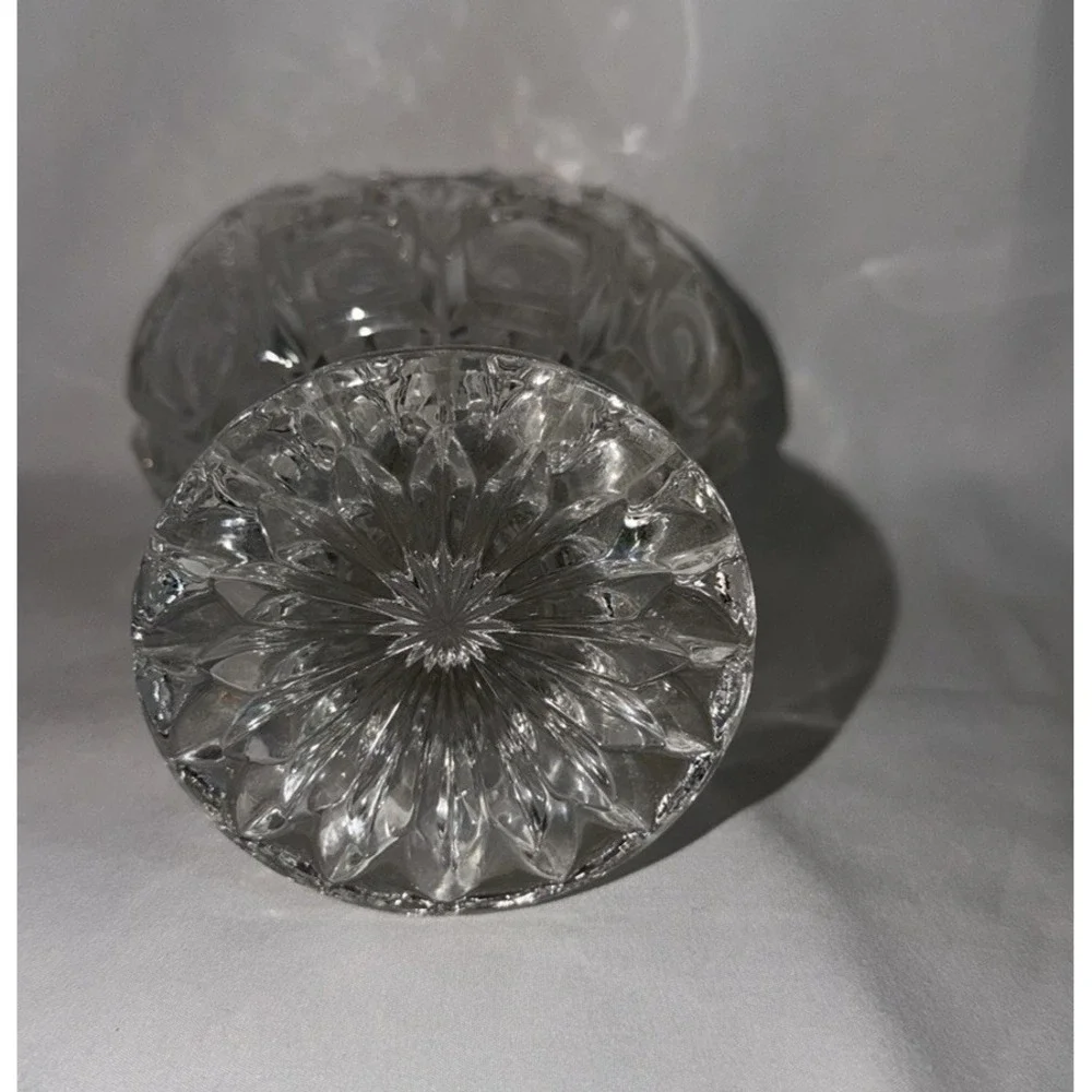 Vintage Echt Bleikristall Hand-cut Lead Crystal Heart Pedestal Vase